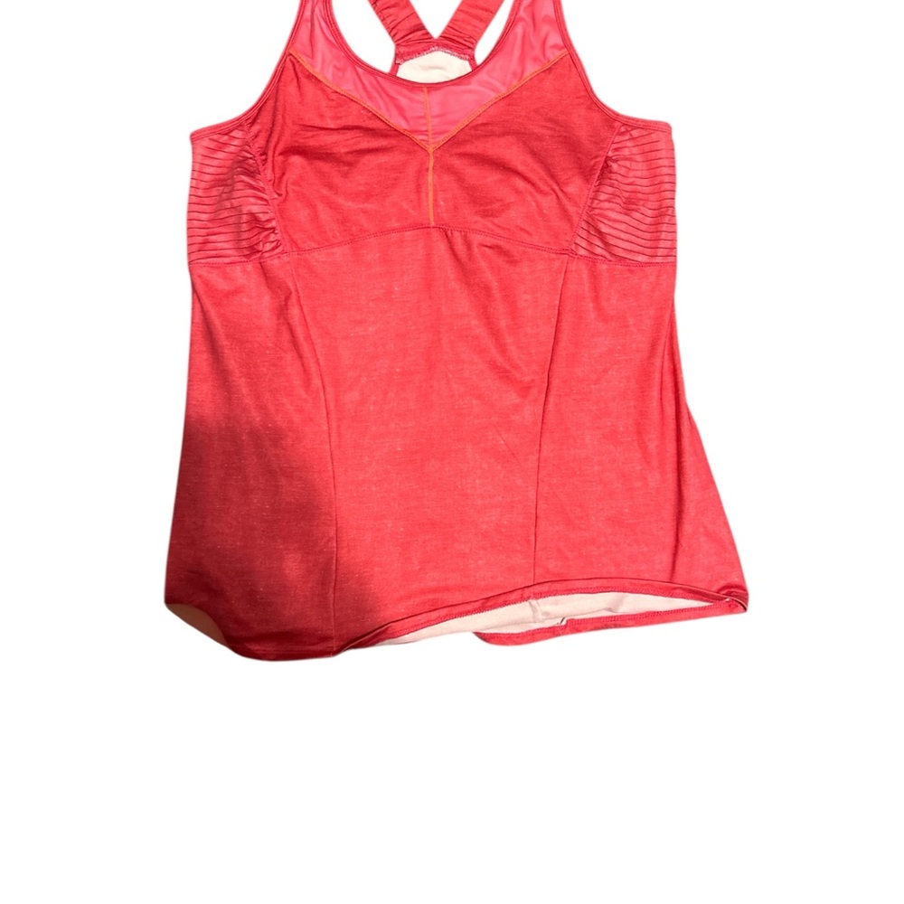 Lucky in Love Coral Sleeveless Top with built in bra size XL